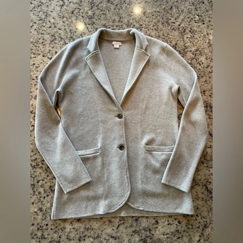 J.Crew 100% cotton Gray Women's Blazer size M